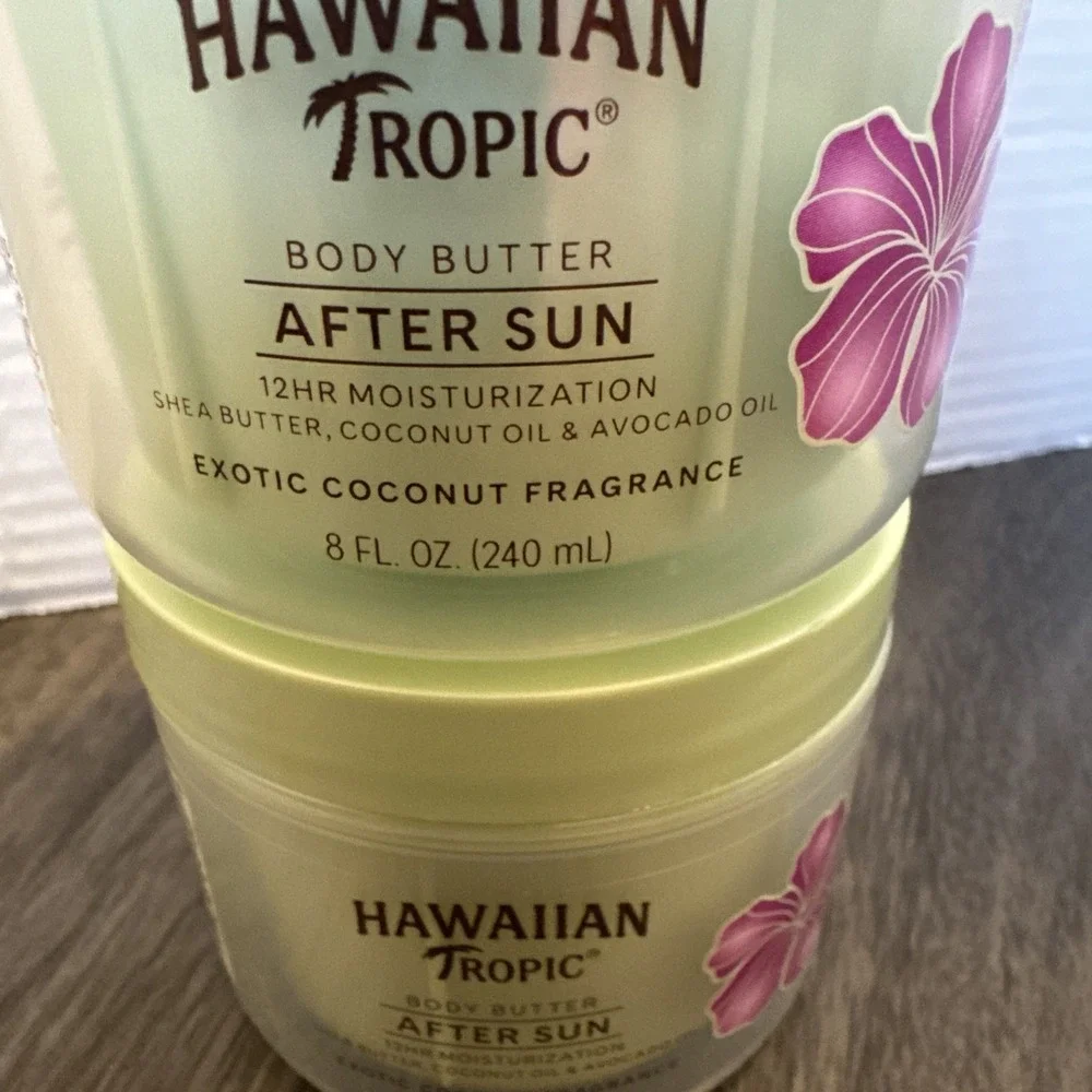 2 Hawaiian Tropic After Sun Body Butter with Coconut Oil, Beach Essentials,
